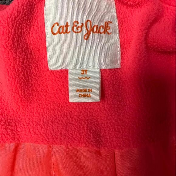 Cat & Jack Toddler Girls Pink One-Piece Snow Pants - Picture 4 of 6